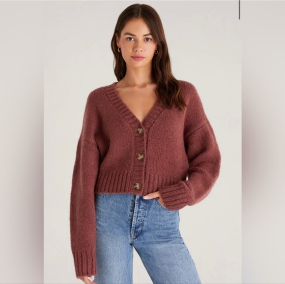 Z Supply Sweaters - Z Supply Allegra Cardigan Mulberry L